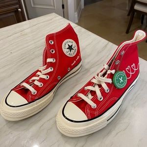 Converse Chuck Taylor All-Star 70 Hi Made With Love Red 100% Authentic Condition